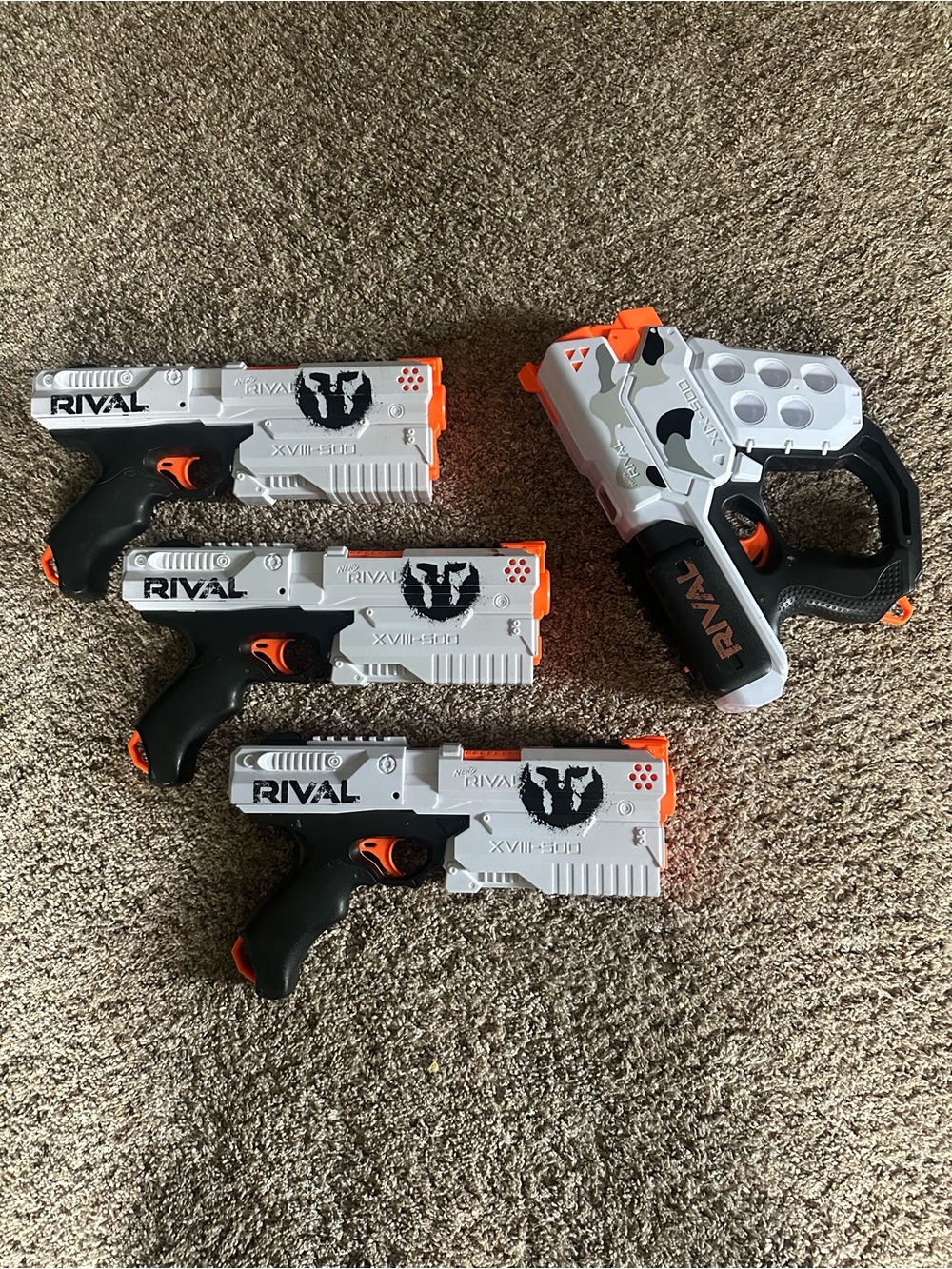 Nerf Rival White, Black & Orange Pistol Pack with Loader